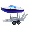 LEAN TOYS Policyjny quad z przyczepą i motorówką