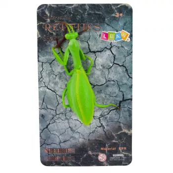 LEAN TOYS Figurka Modliszki z Gumy Rozciągliwa Realistyczna Zielona 18 cm