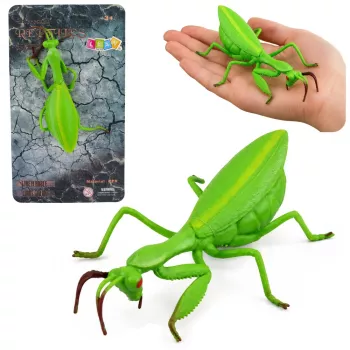 LEAN TOYS Figurka Modliszki z Gumy Rozciągliwa Realistyczna Zielona 18 cm