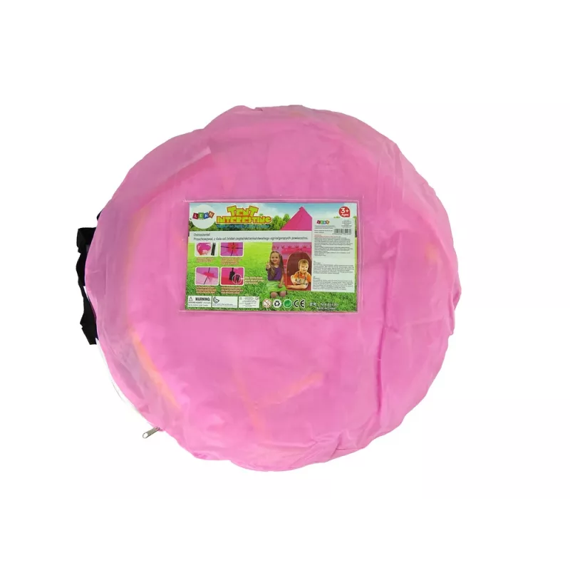 LEAN TOYS Princess Palace Namiot Domek dla Małej Księżniczki Różowy 135 x 105 cm