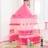 LEAN TOYS Princess Palace Namiot Domek dla Małej Księżniczki Różowy 135 x 105 cm