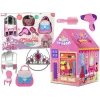 Namiot Księżniczki LEAN TOYS dla Dzieci Salon Piękności Różowy Akcesoria Korona
