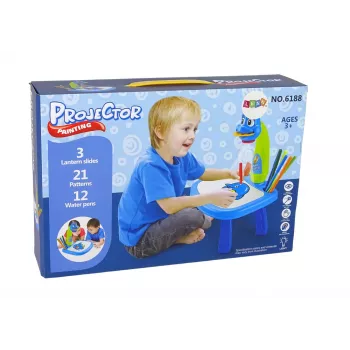 LEAN TOYS Projektor do Nauki Rysowania Dinozaurów Stół Projektorowy
