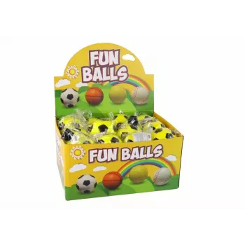 LEAN TOYS PU Football z gumką Jojo do odbijania, 6 cm, Żółty