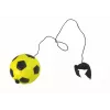 LEAN TOYS PU Football z gumką Jojo do odbijania, 6 cm, Żółty