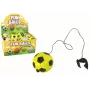 LEAN TOYS PU Football z gumką Jojo do odbijania, 6 cm, Żółty