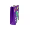 LEAN TOYS Purpurowa papierowa torba prezentowa z dinozaurem 32cm x 26cm x 10cm