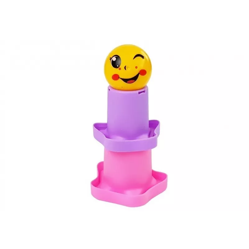 LEAN TOYS Kubki piramidki dla niemowląt Asterisks