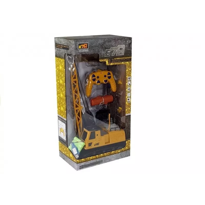 LEAN TOYS R/C Crane z ruchomym ramieniem i światłami
