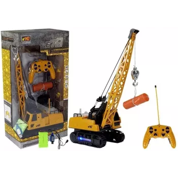 LEAN TOYS R/C Crane z ruchomym ramieniem i światłami