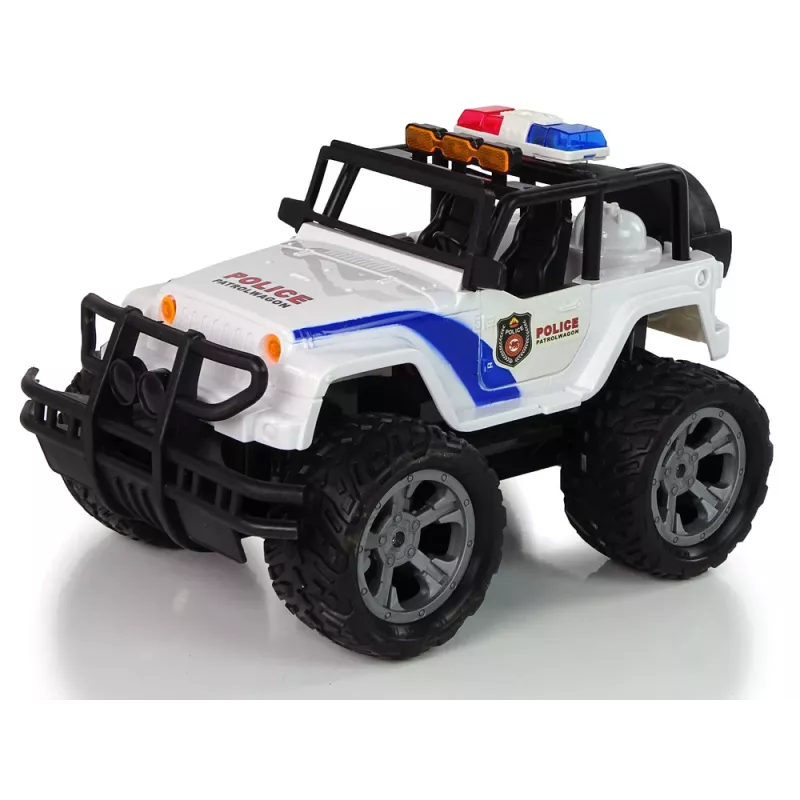 LEAN TOYS R/C Samochód zdalnie sterowany JEEP Policja Patrol z otwieranymi drzwiami