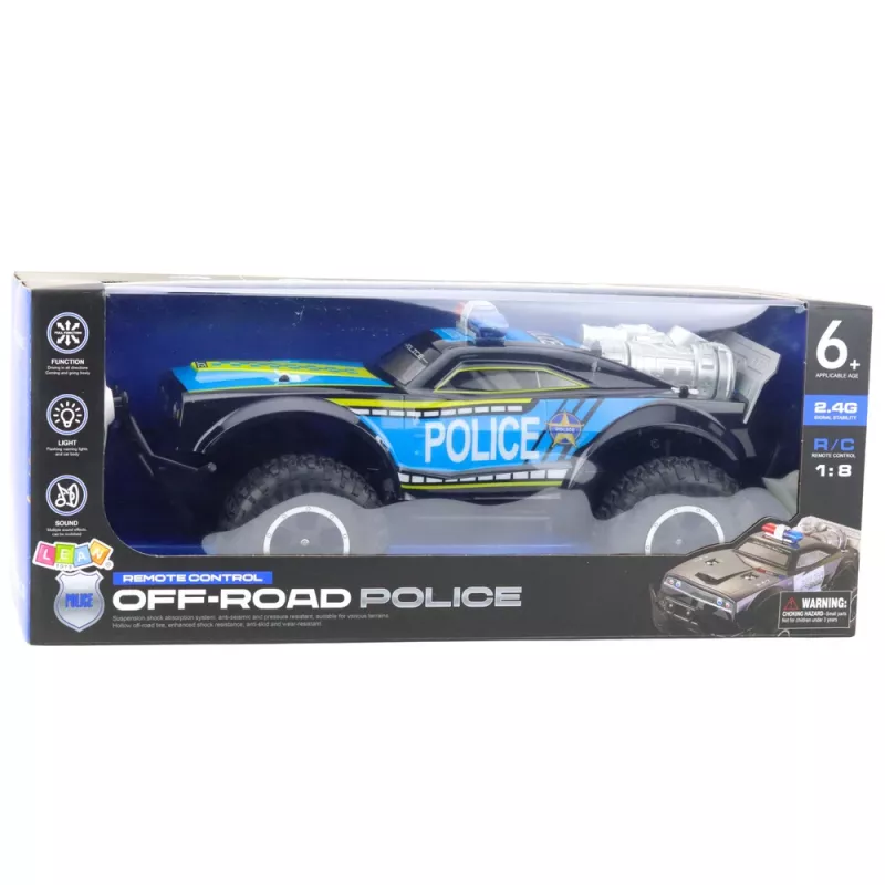 LEAN TOYS RC Off-Road Samochód Policyjny 1:8 Czarny