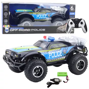 LEAN TOYS RC Off-Road Samochód Policyjny 1:8 Czarny