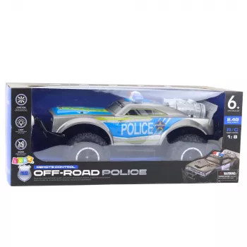 LEAN TOYS RC Off-Road Samochód Policyjny 1:8 Srebrny