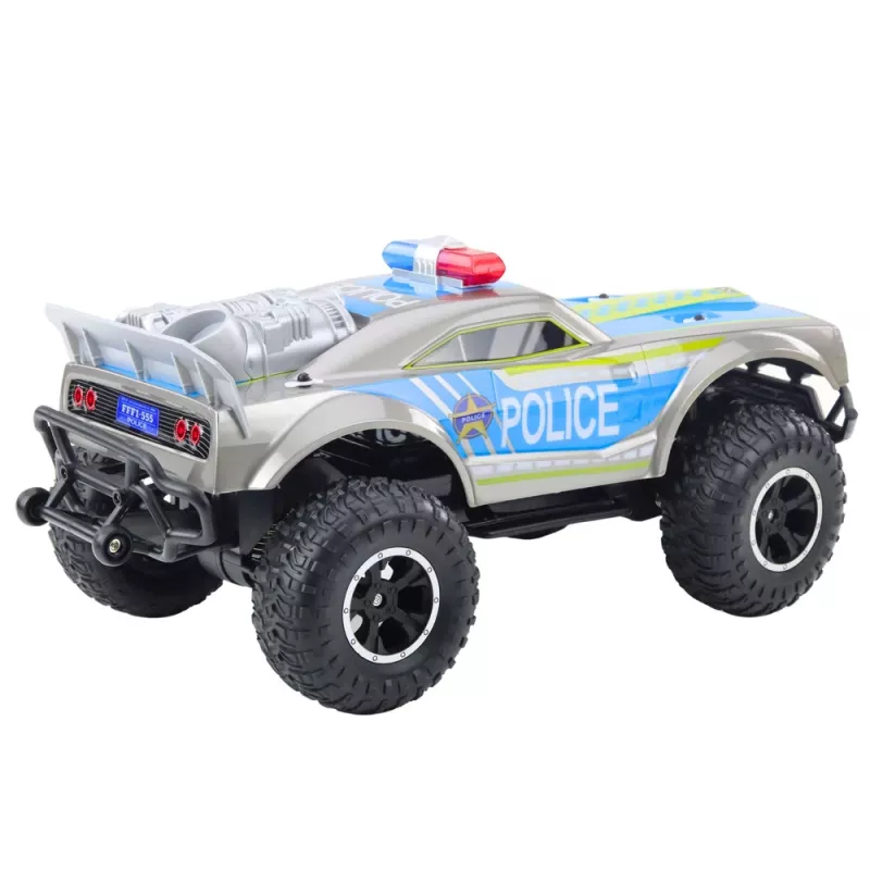 LEAN TOYS RC Off-Road Samochód Policyjny 1:8 Srebrny