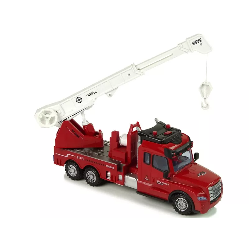 LEAN TOYS Wóz Strażacki RC 2.4G z Światłami i Dźwiękami Czerwony