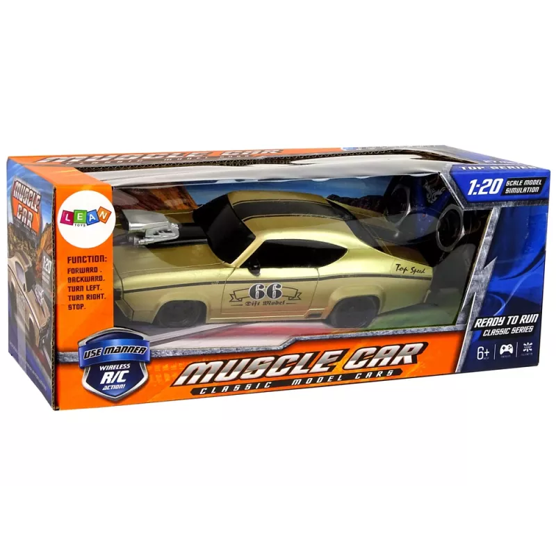 LEAN TOYS Samochód Sportowy Zdalnie Sterowany Classic 1:20 Gold Pilot
