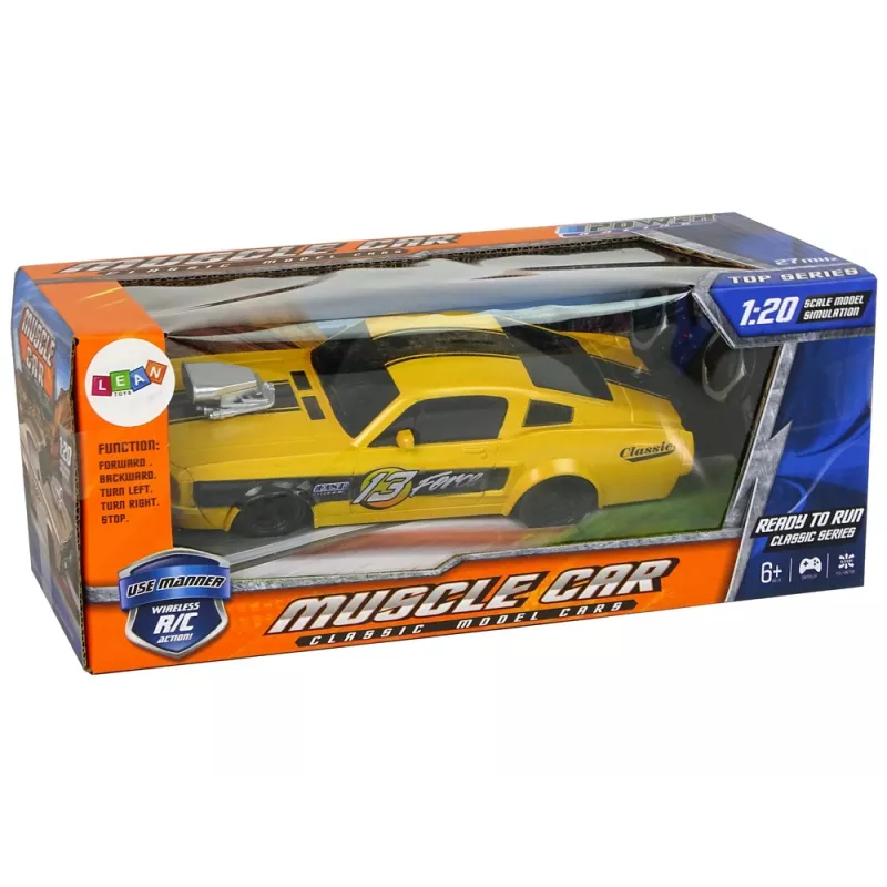 LEAN TOYS Samochód Sportowy Zdalnie Sterowany Classic 1:20 Żółty Pilot