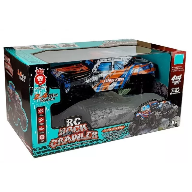 LEAN TOYS Samochód zdalnie sterowany 2.4G 4x4 Pomarańczowy 57cm
