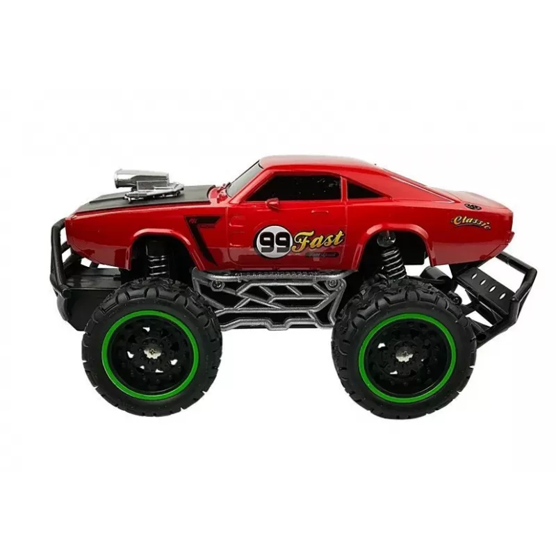 LEAN TOYS Samochód zdalnie sterowany Off-road R/C Czerwony High Wheels