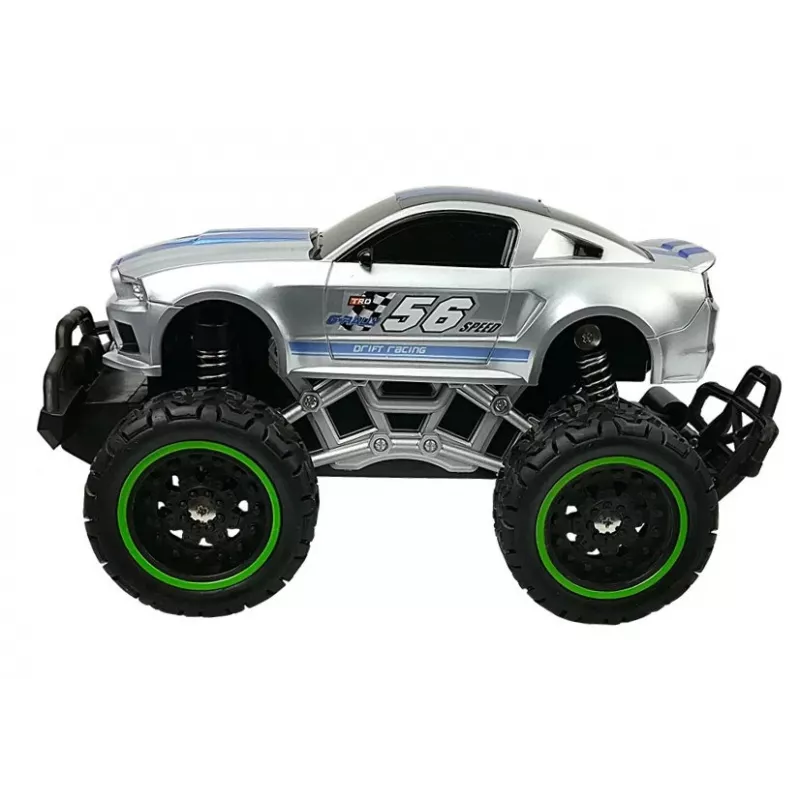 LEAN TOYS Samochód zdalnie sterowany Off-road R/C Srebrny Wysokie Koła