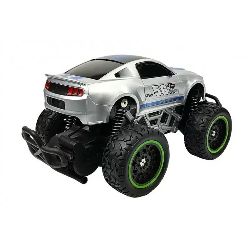 LEAN TOYS Samochód zdalnie sterowany Off-road R/C Srebrny Wysokie Koła
