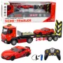 LEAN TOYS Zestaw RC Transporter Samochodów 1:16 – Laweta RC i Czerwone Auto Sportowe (22707)