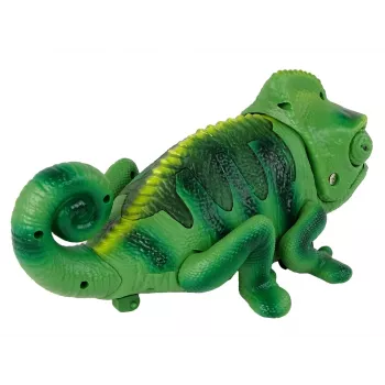 LEAN TOYS Zdalnie sterowany kameleon zielone światło 28 cm