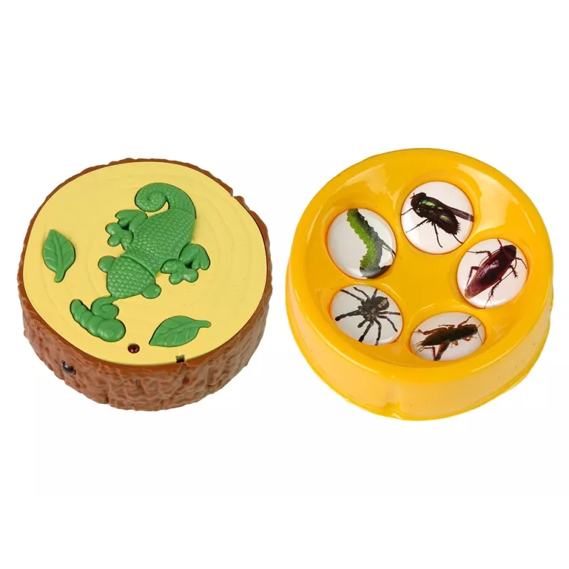 LEAN TOYS Zdalnie sterowany kameleon zielone światło 28 cm