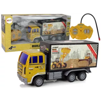 LEAN TOYS Zdalnie Sterowana Ciężarówka Budowlana 1:24 Żółta