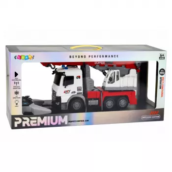 LEAN TOYS Samochód ciężarowy z dźwigiem RC, ruchomy obrotowy dźwig 1:14