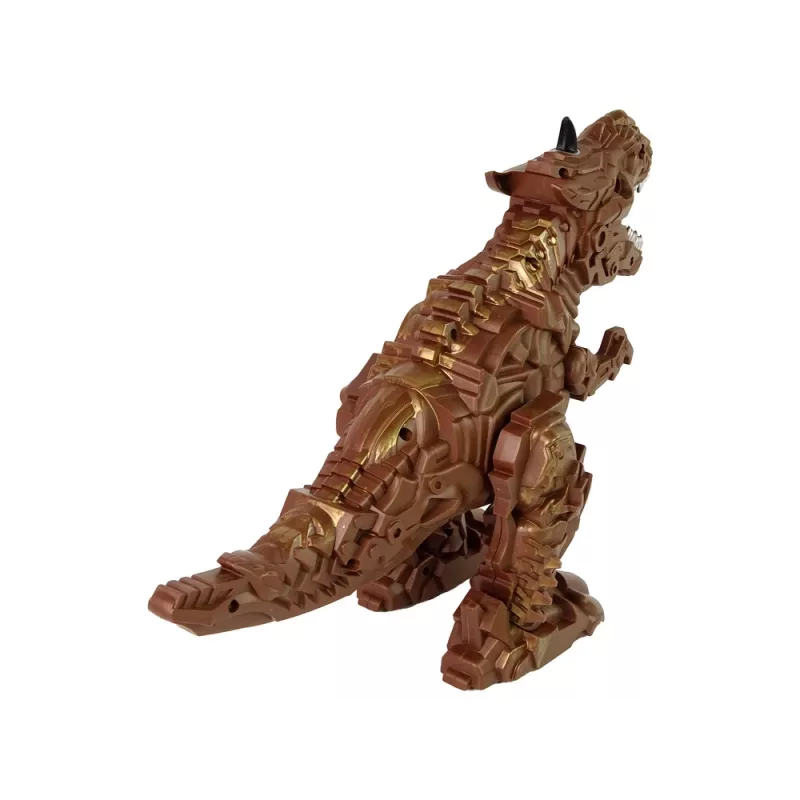 LEAN TOYS Zdalnie sterowany dinozaur z projektorem pary Brązowy