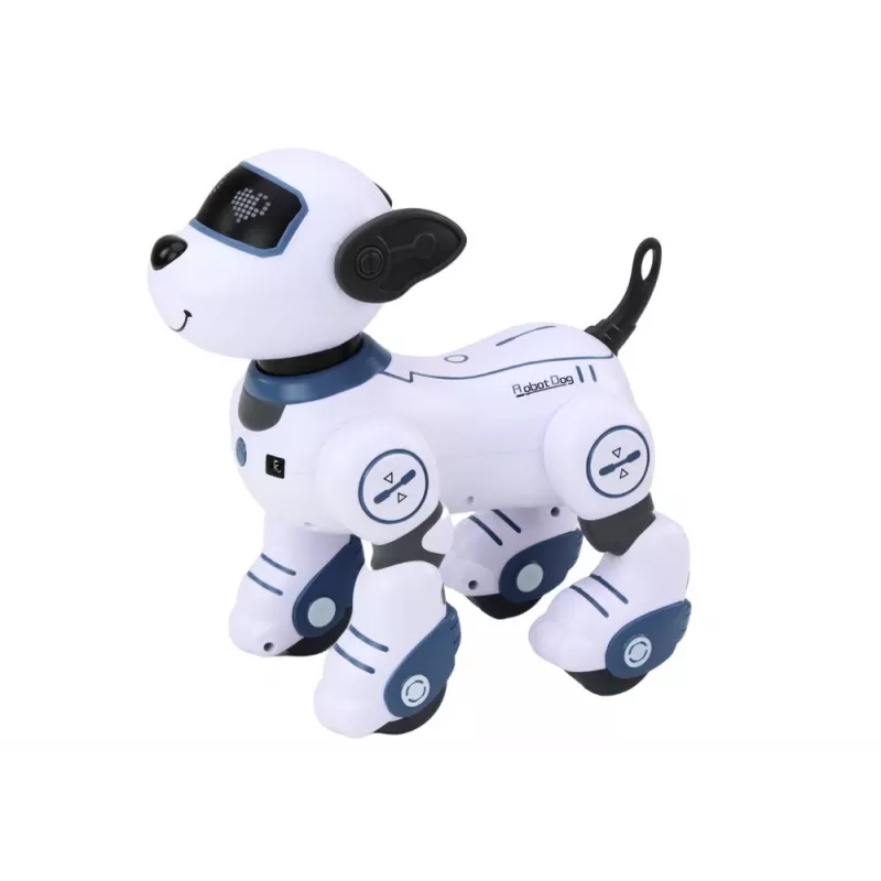 LEAN TOYS Zdalnie Sterowany Interaktywny Robot-Pies – Tańczy, Śpiewa, Programowalne Komendy, Niebieski | DistriNode SA