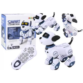 LEAN TOYS Zdalnie Sterowany Interaktywny Robot-Pies – Tańczy, Śpiewa, Programowalne Komendy, Niebieski | DistriNode SA
