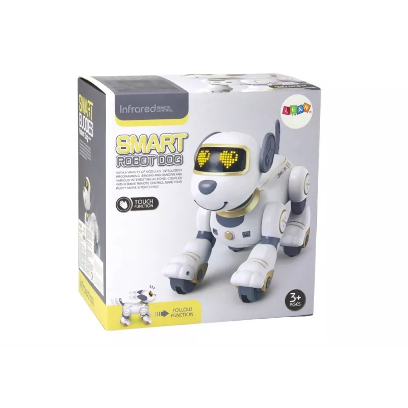 LEAN TOYS Zdalnie Sterowany Interaktywny Robot-Pies – Złoty, Tańczący, Programowalny, Ładowany