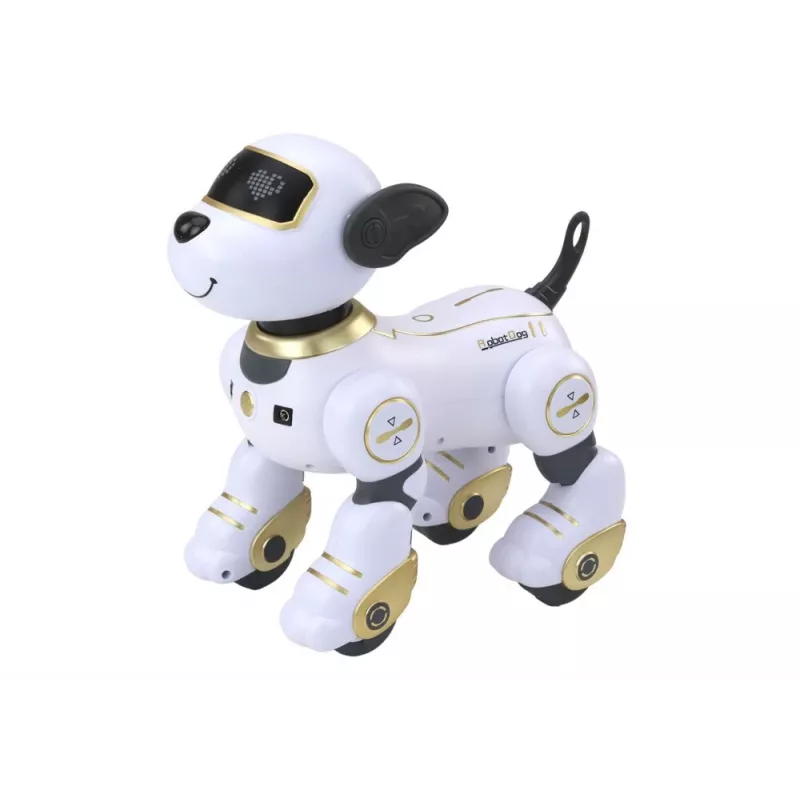 LEAN TOYS Zdalnie Sterowany Interaktywny Robot-Pies – Złoty, Tańczący, Programowalny, Ładowany