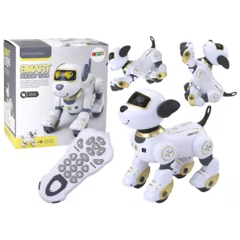 LEAN TOYS Zdalnie Sterowany Interaktywny Robot-Pies – Złoty, Tańczący, Programowalny, Ładowany