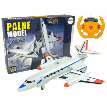 LEAN TOYS Samolot pasażerski zdalnie sterowany z diodami LED 40 MHz Pilot