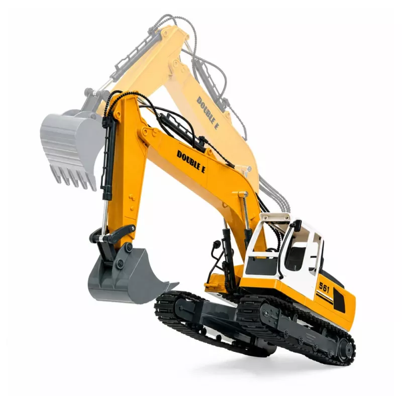 LEAN TOYS Zdalnie Sterowana Gąsienicowa Koparka RC z Światłami i Dźwiękami Żółta 1:16