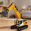 LEAN TOYS Zdalnie Sterowana Gąsienicowa Koparka RC z Światłami i Dźwiękami Żółta 1:16