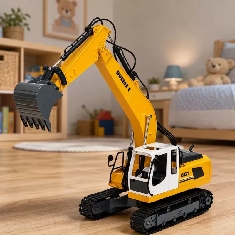 LEAN TOYS Zdalnie Sterowana Gąsienicowa Koparka RC z Światłami i Dźwiękami Żółta 1:16