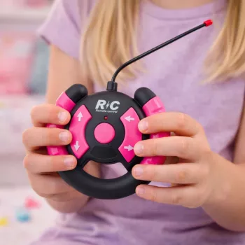 LEAN TOYS Zdalnie Sterowany Samochód Terenowy RC z Lalkami Różowy 1:16