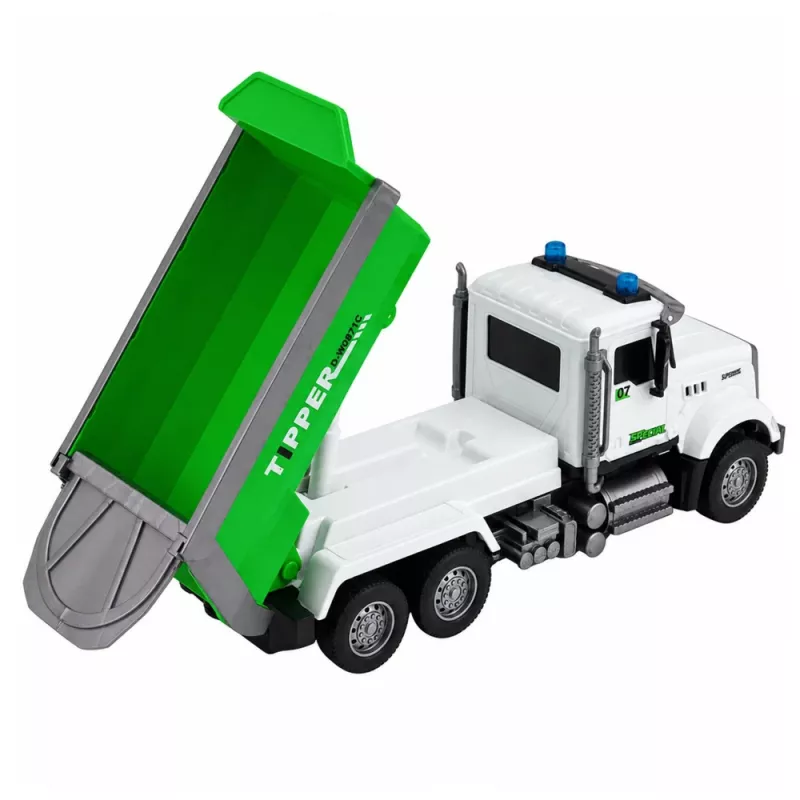 LEAN TOYS Samochód wywrotka RC zdalnie sterowany z ruchomą skrzynią ładunkową Zielony 1:14