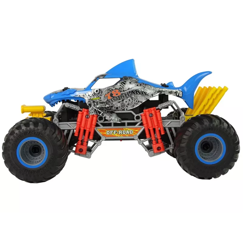 LEAN TOYS Zdalnie Sterowany Samochód Terenowy Shark 1:10 2.4G Niebieski 15 km/h Steam