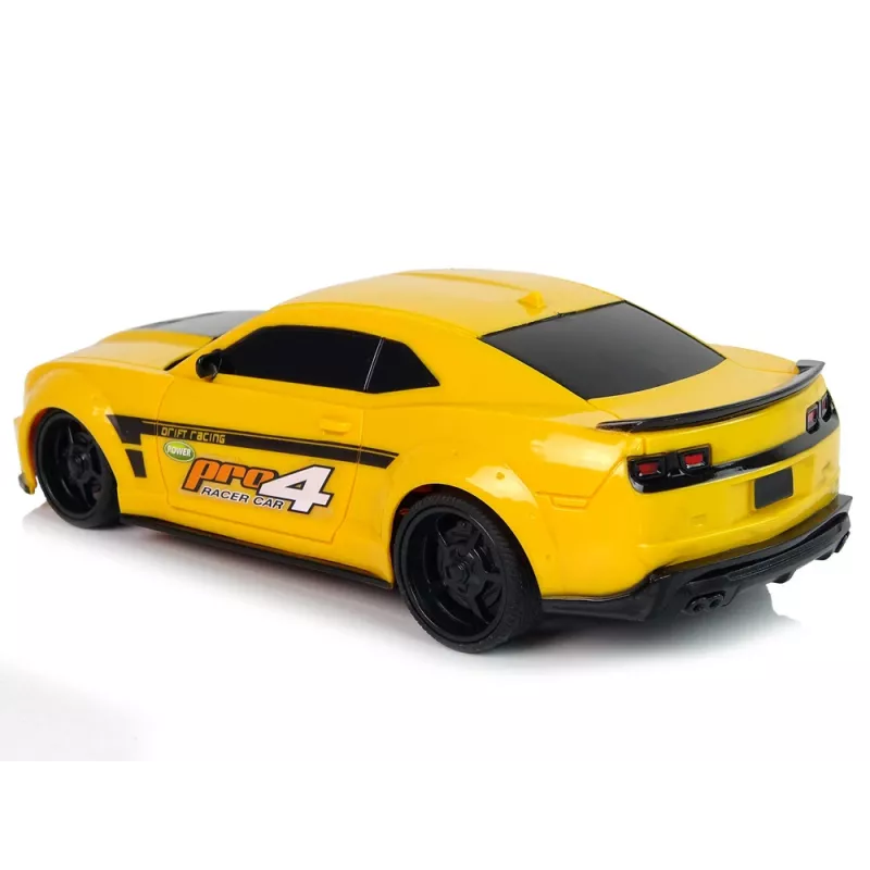 LEAN TOYS Samochód sportowy zdalnie sterowany 1:24 Wyścigowy żółty z przyciemnianymi szybami