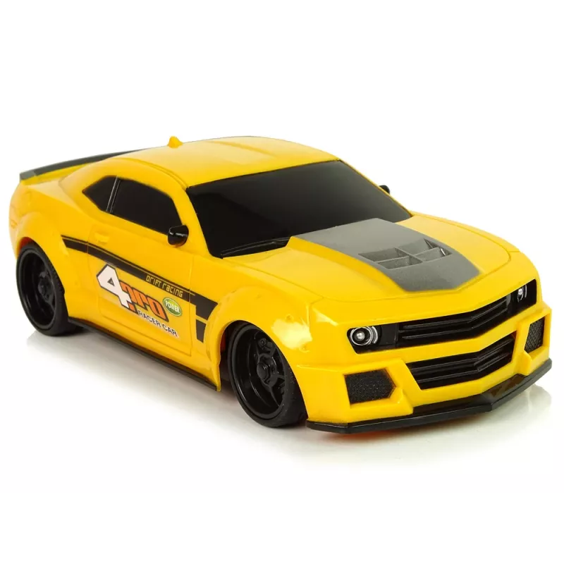 LEAN TOYS Samochód sportowy zdalnie sterowany 1:24 Wyścigowy żółty z przyciemnianymi szybami