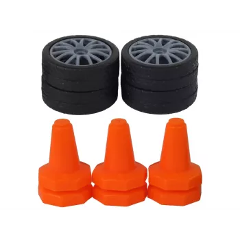 LEAN TOYS Zdalnie Sterowany Samochód Sportowy RC 1:24 Czarny Wymienne Koła