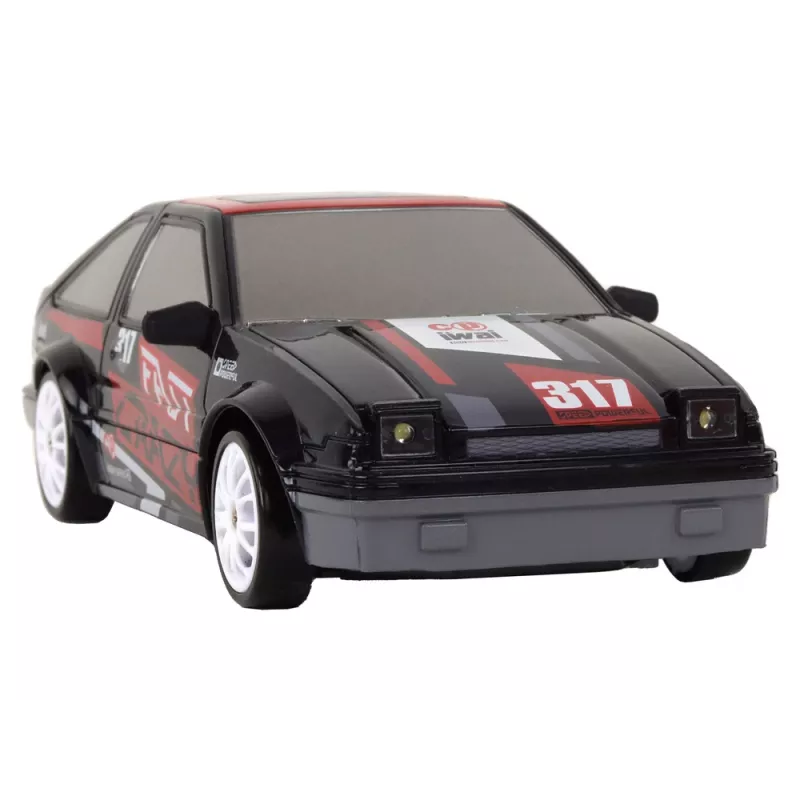 LEAN TOYS Zdalnie Sterowany Samochód Sportowy RC 1:24 Czarny Wymienne Koła