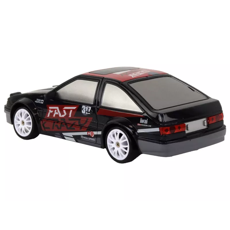 LEAN TOYS Zdalnie Sterowany Samochód Sportowy RC 1:24 Czarny Wymienne Koła