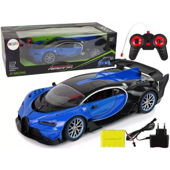 LEAN TOYS Samochód sportowy zdalnie sterowany z przednimi światłami LED i pilotem R/C